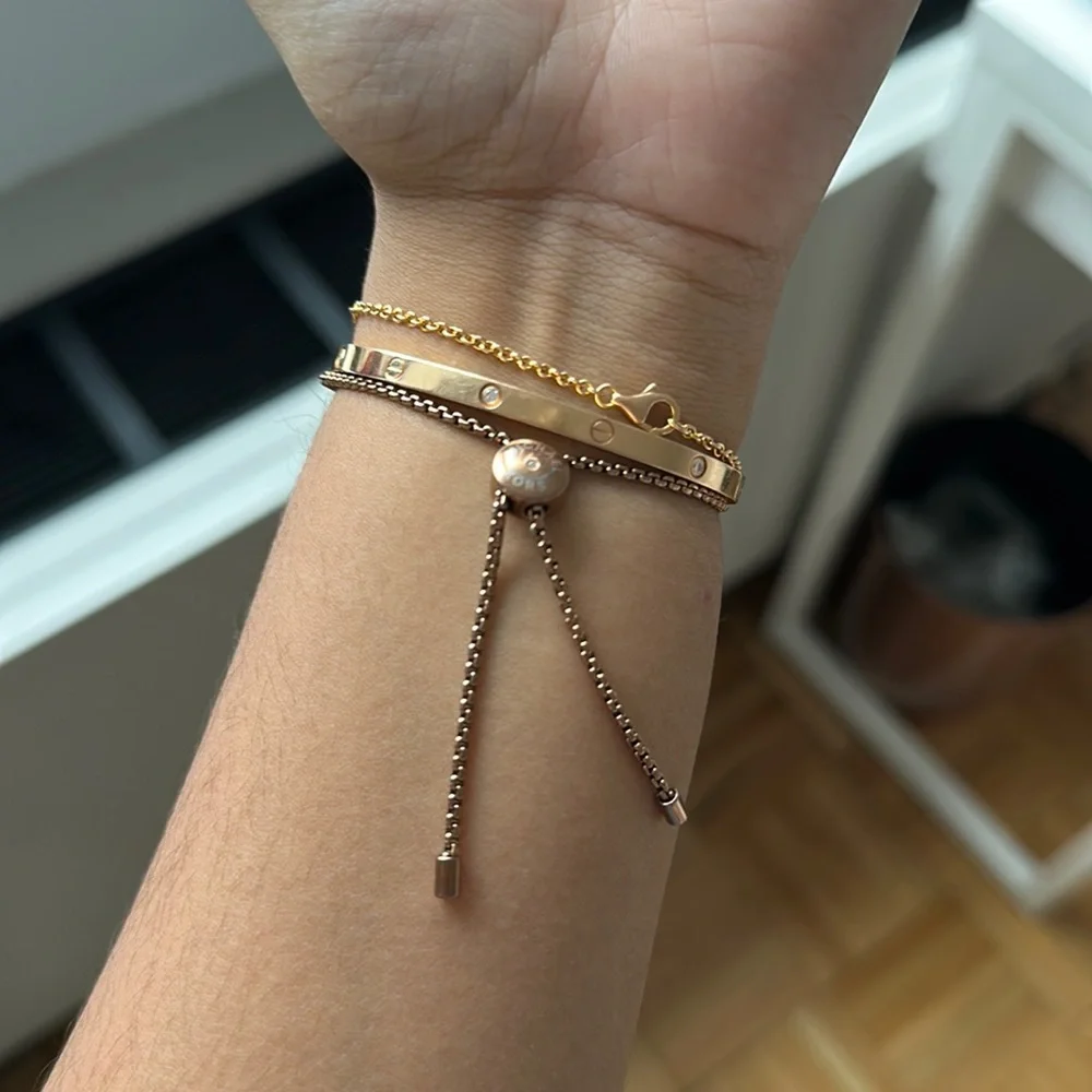 Rose Gold Michael Kors cubic zirconia bracelet